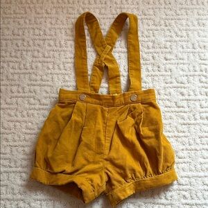 Jacadi Yellow Overall Shorts